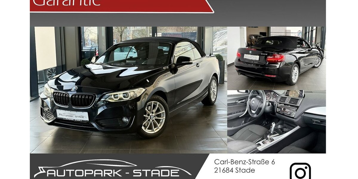 BMW 218d Cabrio Aut. Xenon Navi PDC Tempo Klimaauto 120.000 km 15.990 &euro; Stade 21682