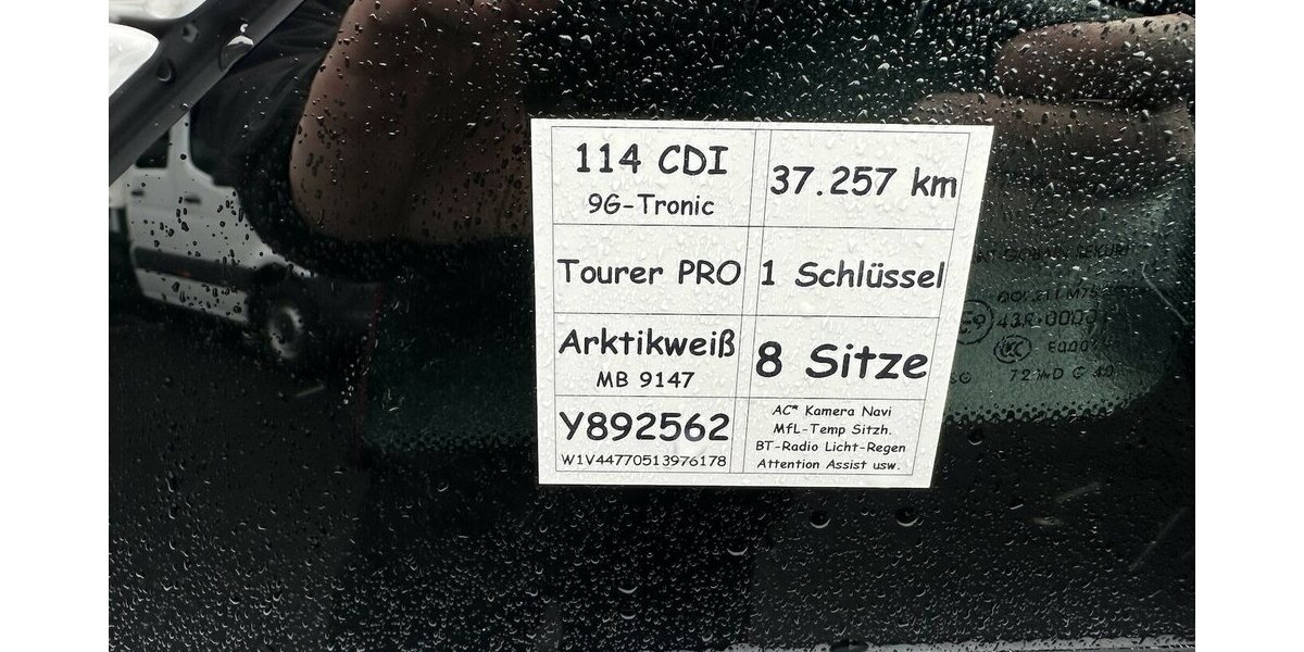 Mercedes-Benz Vito Tourer 114 CDI Pro extralang 37.257 km 35.581 &euro; Mainz 55122