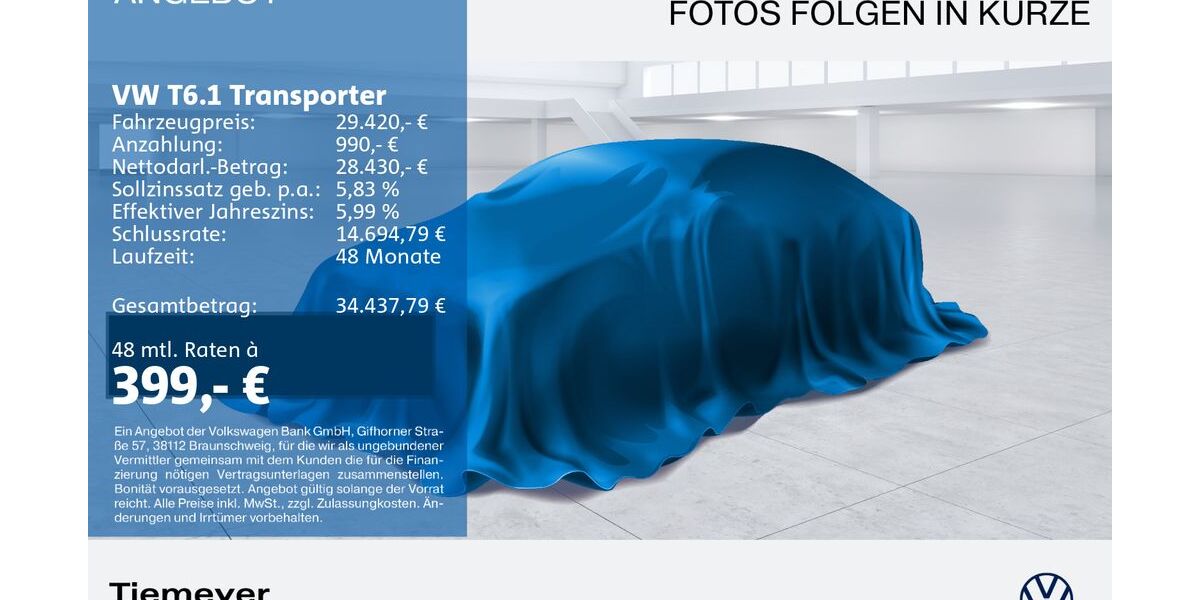VW T6 Transporter 79.513 km 29.420 &euro; Recklinghausen 45663