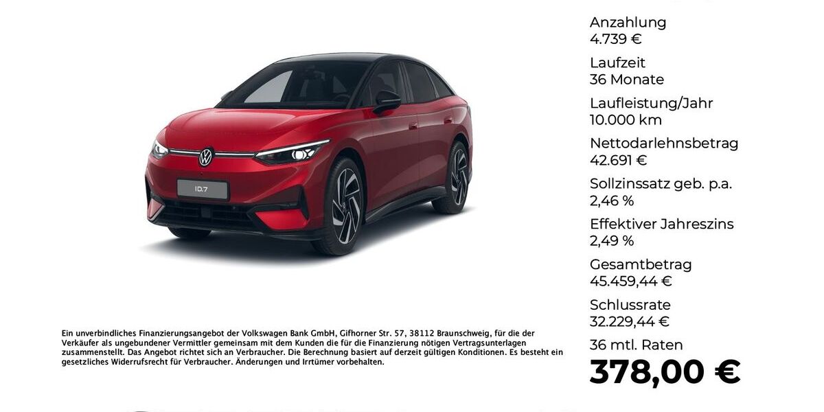 VW ID.7 9.587 km 47.430 &euro; Vechta 49377