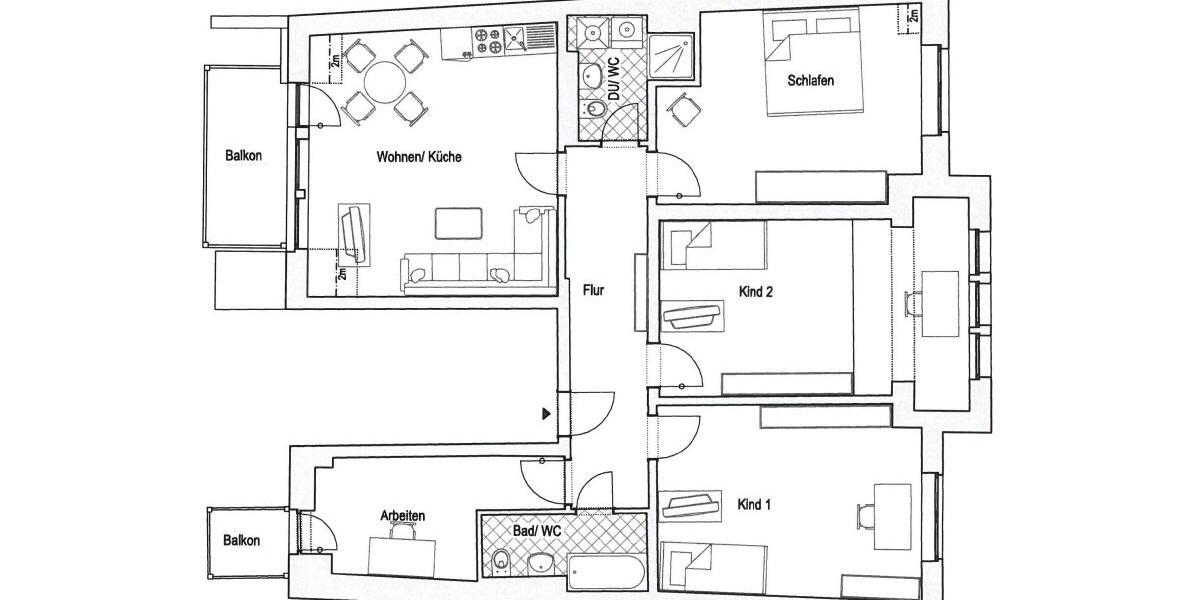Etagenwohnung Chemnitz Ebersdorf - 5 Zimmer, 124 m&sup2;, 930&euro; | Angebot:23819866