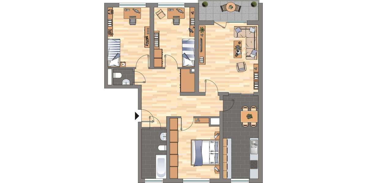 Etagenwohnung Haßloch - 4 Zimmer, 97 m&sup2;, 969&euro; | Angebot:27286409