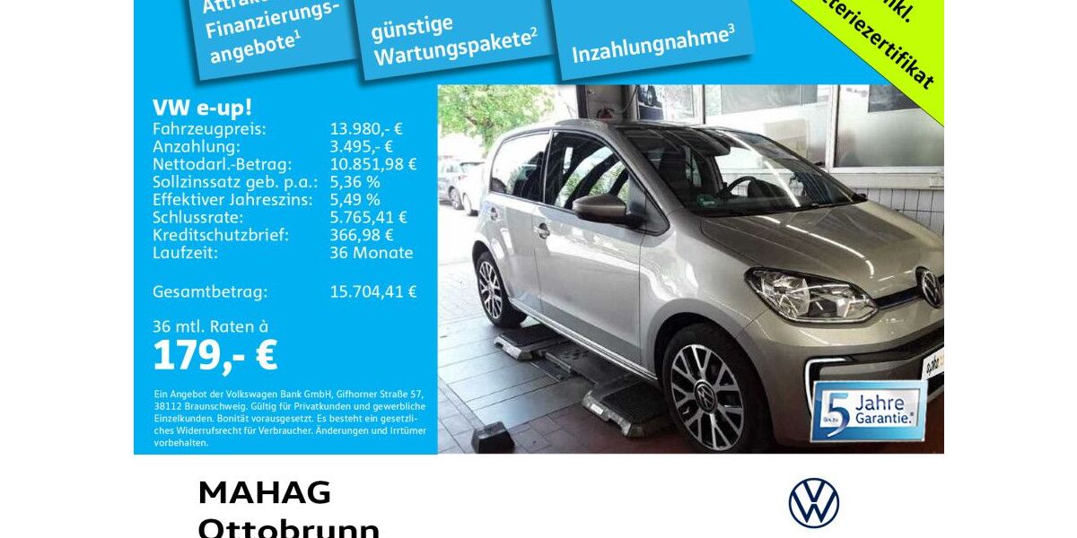VW e-up! 50.433 km 13.980 &euro; Ottobrunn 85521